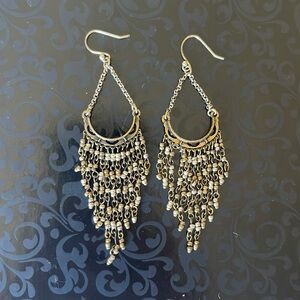 Gold silver earrings